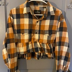 Flannel crop top
